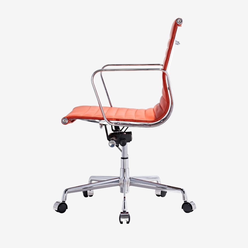 Eames Thin Pad Office Chair EA 117 - Comfortable Low Back | White Leather