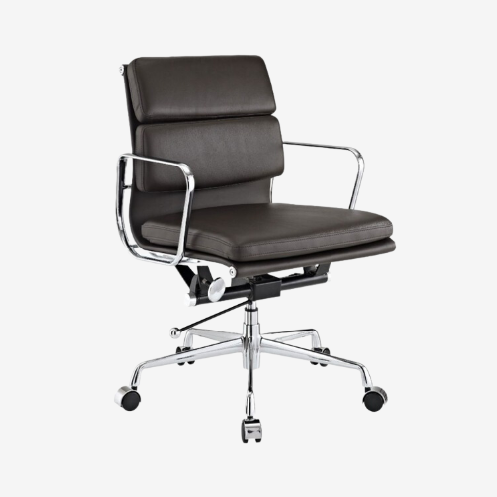 Magical Eames Soft Pad Office Chair - Tan Brown Comfort and Style - Elegant Desk Chair - Home Office Seating - Enchanted Elegance - Premium SOFT PAD LOW BACK from Interior Furnishes - Just $345! Shop now at Interior Furnishes