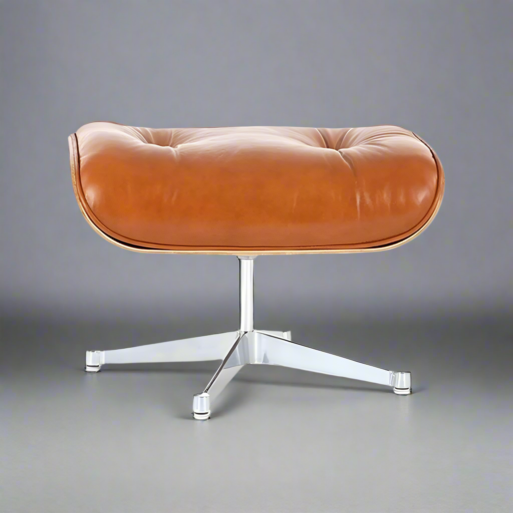 Charles Eames Mid-Century Lounge Chair & Ottoman - Walnut Wood | Chocolate Brown