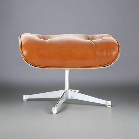 Charles Eames Mid-Century Lounge Chair & Ottoman - Walnut Wood | Chocolate Brown