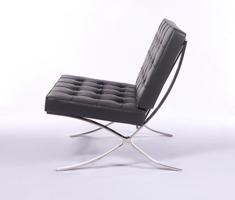 Mies Barcelona Pavilion Chair - Premium Italian Leather | Cream