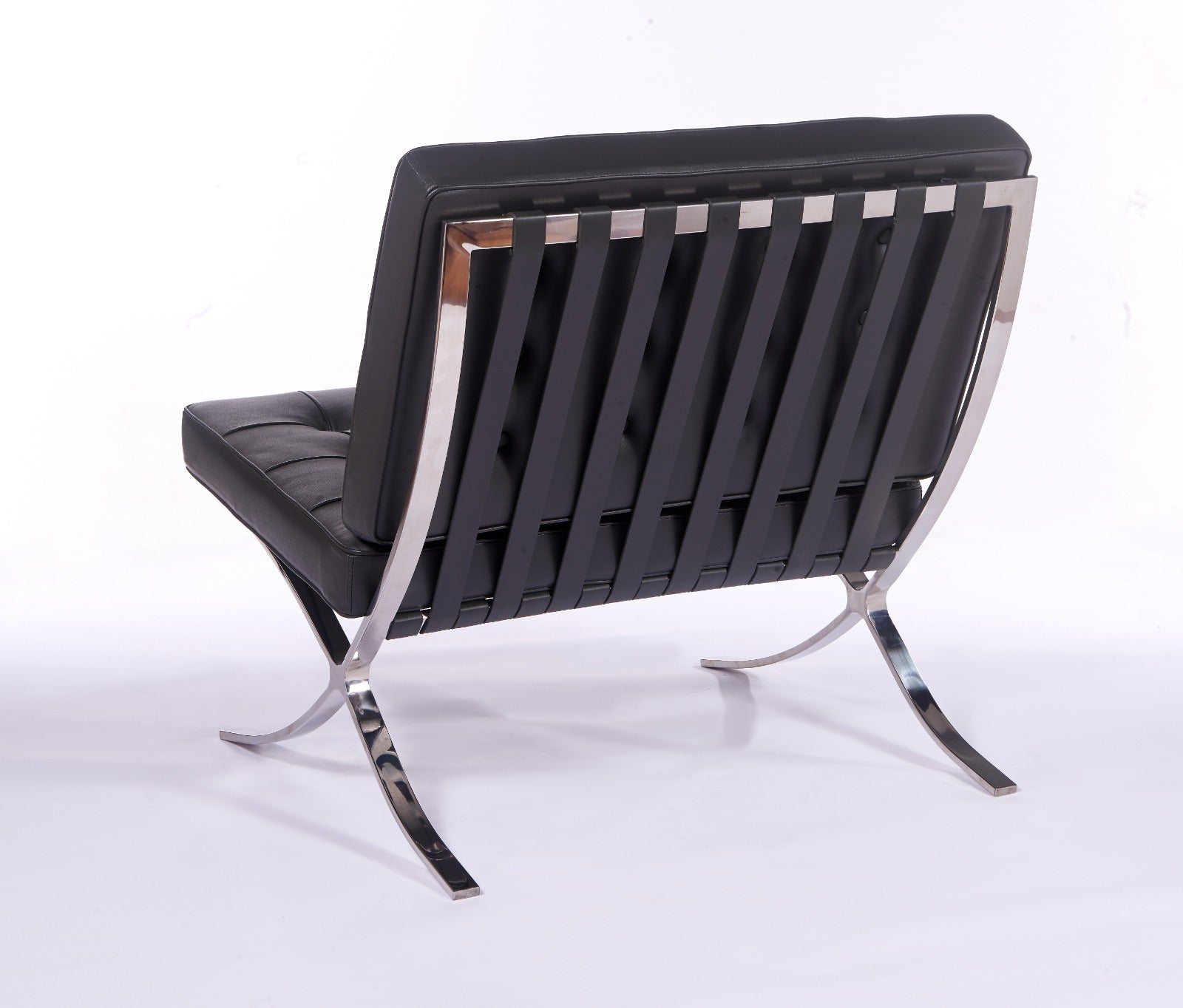 Mies Barcelona Pavilion Chair - Premium Italian Leather | Dark Grey