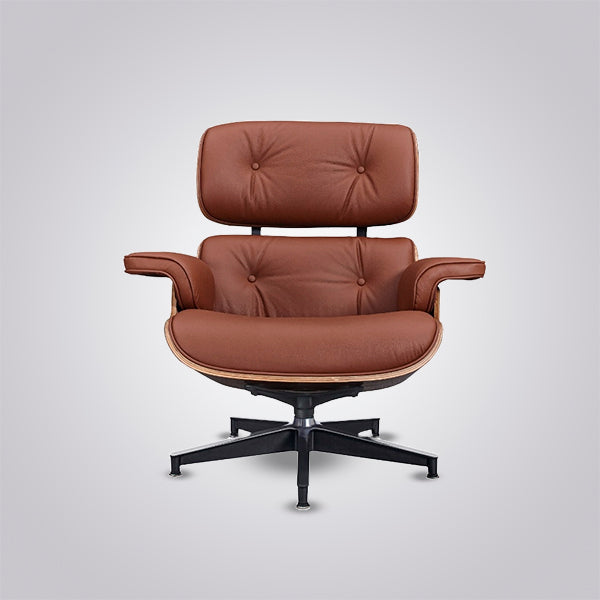 Charles Eames Iconic Lounge Chair & Ottoman - Rose Wood | White