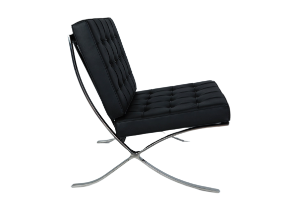 Mies Barcelona Pavilion Chair - Premium Italian Leather | Dark Grey