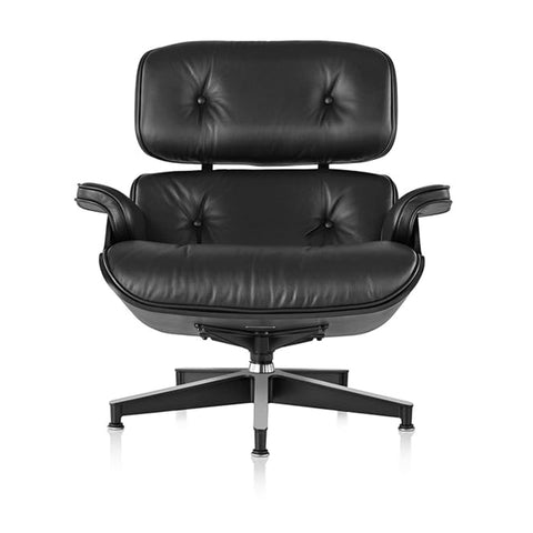 Iconic Design Charles Eames Lounge Chair & Ottoman – Ebony Ash Wood Itealian Leather