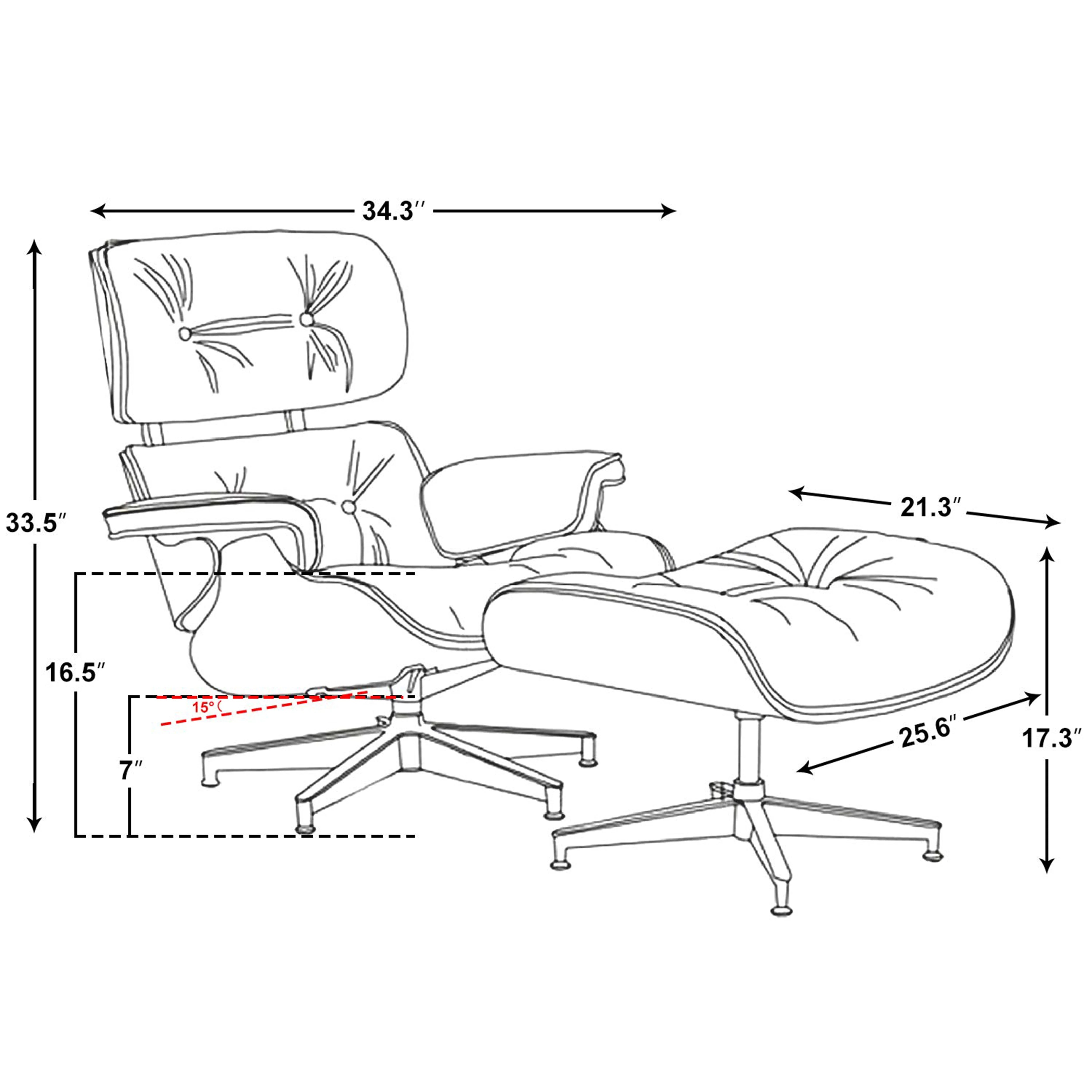 An elegant combination of natural walnut wood, soft black leather and bright chrome construction makes this lounge chair replica an eye-catching statement piece available at Interior Furnishes from £799.