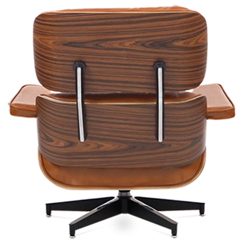 Iconic Design Charles Eames Lounge Chair & Ottoman – Rose Wood  Tan Brown