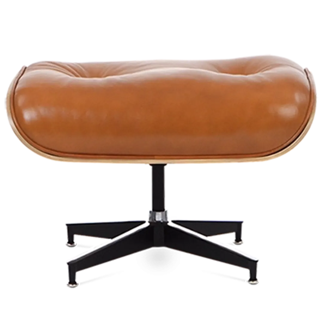 Iconic Design Charles Eames Lounge Chair & Ottoman – Rose Wood  Tan Brown