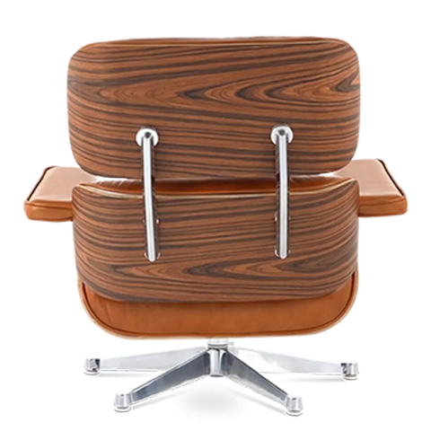 Iconic Design Charles Eames Lounge Chair & Ottoman – Rose Wood  Tan Brown