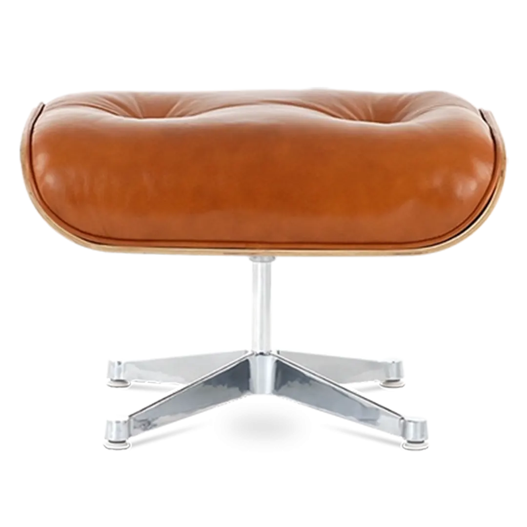 Iconic Design Charles Eames Lounge Chair & Ottoman – Rose Wood  Tan Brown