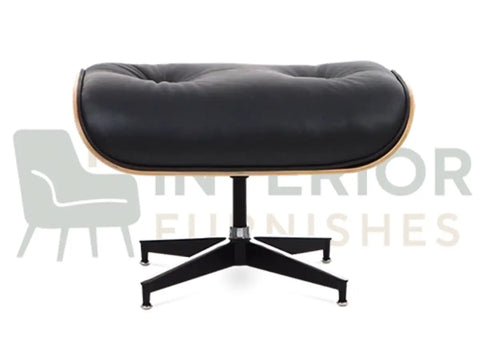 Designer walnut lounge chair replica black leather black base for home and office | UK, EU & USA | Interior Furnishes | From £799