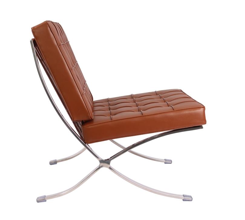 Mies Barcelona Pavilion Chair - Premium Italian Leather | Red