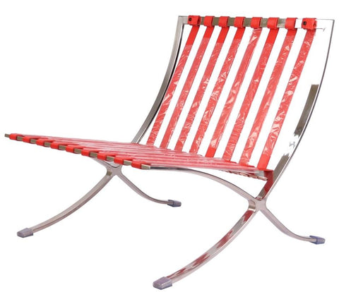Mies Barcelona Pavilion Chair | Premium Leather in Elegant White