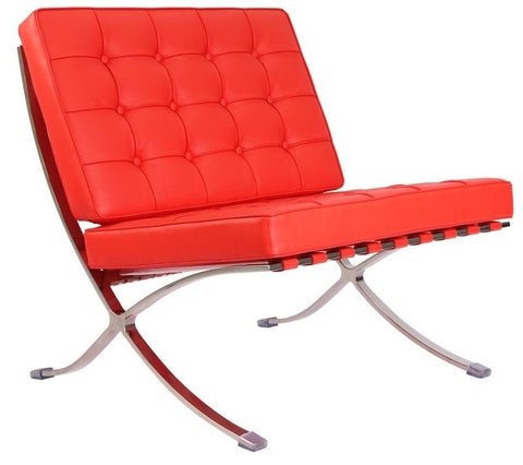 Premium Barcelona Chair - Italian Leather |  Interior Furnishes | Dark Grey - Premium Barcelona Chairs from Interior Furnishes - Just $425.00! Shop now at Interior Furnishes